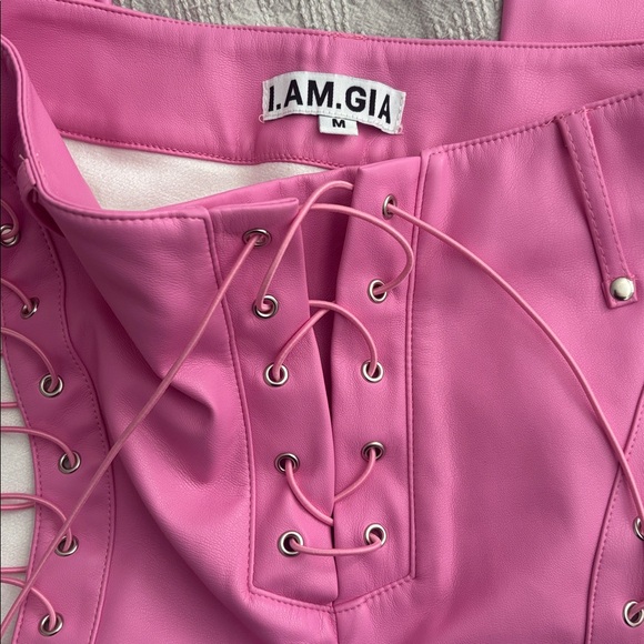 I.AM.GIA Pink Lace-Up Pants - Picture 8 of 12